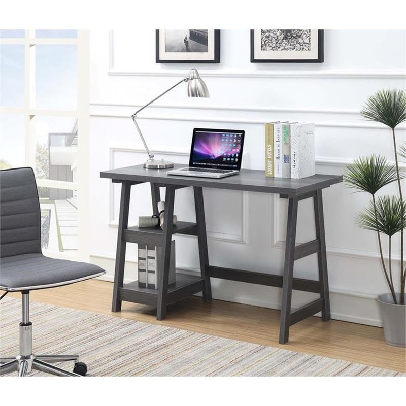Convenience Concepts Designs2Go Trestle Desk 47" - Modern Desk or