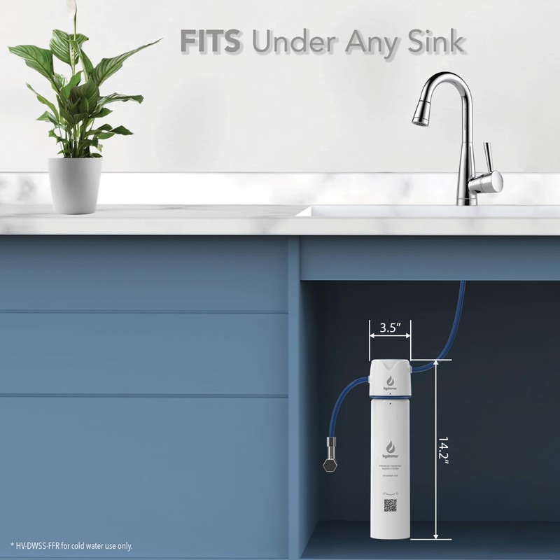 HYDROVOS Standard Under Sink Replacement Water Filter, IAPMO Certified Reduces