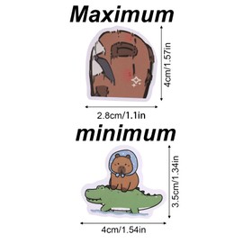 Tinoaly 240pcs Capybara Stickers, Cute Kawaii Animal Stickers DIY Fashion Waterproof Capybara Birthday Decorations for Water Bottle Laptop Animals Party