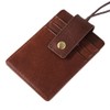 RFID Blocking ID Badge Card Holder Cowhide Wallet Hardware Sewing