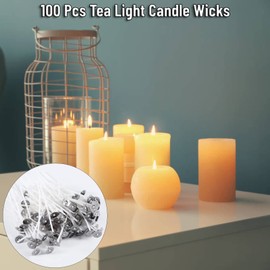 100 Piezas Mechas para Velas de Aceite, Mecha para Hacer Velas, Pabilos Mechas de Velas de Soya[8cm]