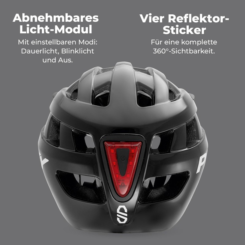 PUKY Helmet M Black | Ideal for Head Circumference 54-58