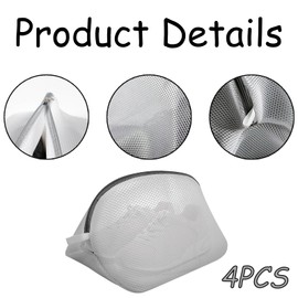 Shoe Washing Machine Bag, Trainer Washing Machine Bag Mesh Laundry for Washing Machine Bags with Durable Zips, Shoe Laundry Bagtrainers Washing Machine Bag for All Type of Shoes（Grey） ﻿