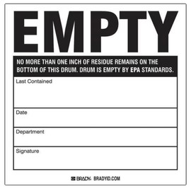 Brady 60363 Drum Labels