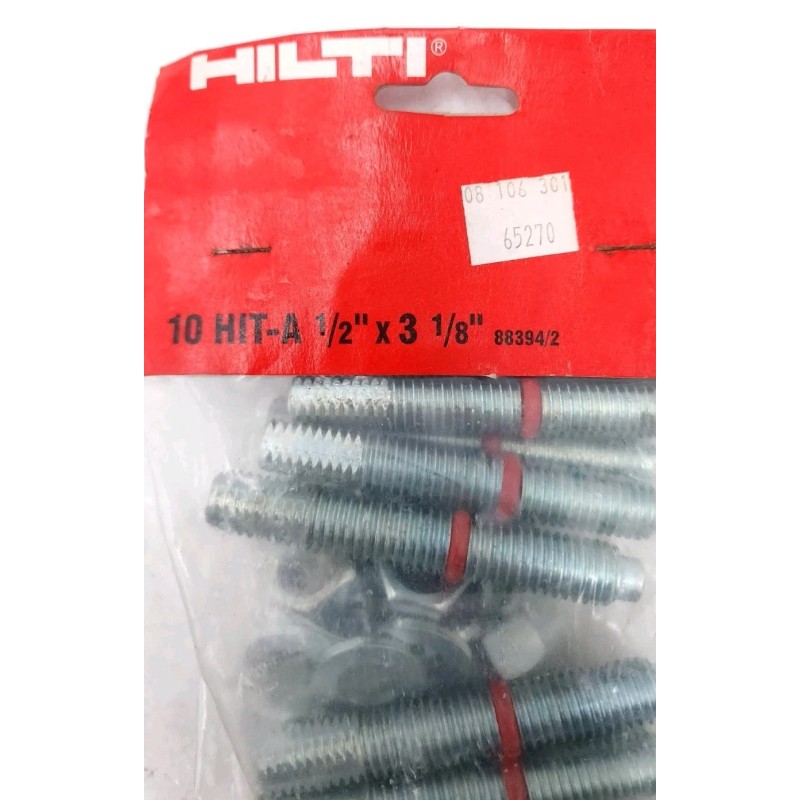 Hilti Hit-A 1/2" x 3-1/8" 88394/2 Concrete Anchor Threaded Rod/Bolt