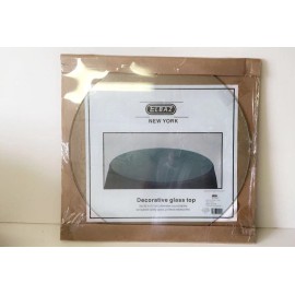 Table Glass Table 20" (approx.) Round Edge Polished Clear Glass Table Top 1/4" Thick