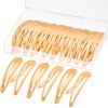 Gingbiss 50Pcs Metal Snap Hair Clips for Women, 2 Inch