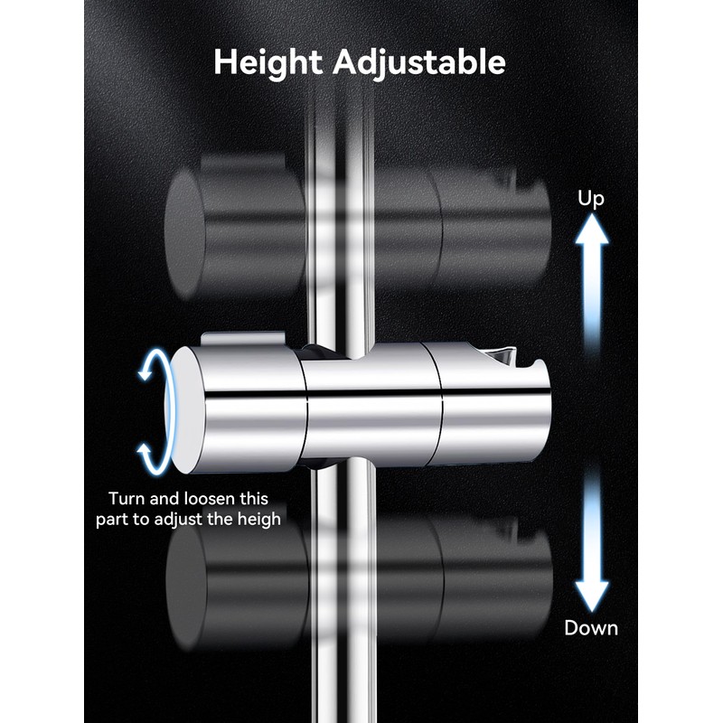 Magichome Shower Head Holder for 19-25MM Riser Rail, Adjustable Shower