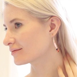 Rose Gold Earrings Dangle - Long Earrings For Women Dangling Earrings, Teardrop Earrings For Women, 14k Rose Gold Plated Tear Drop Earrings, Rose Gold Dangle Earrings for Women, Chandelier Earrings