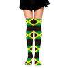 TIETIE Womens Jamaica Flag Thigh High Socks Over The Knee