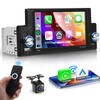 Single Din Car Stereo Wireless CarPlay/Android Auto, 5.9" HD IPS