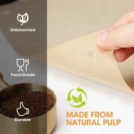 Aieve 160 Count Percolator Coffee Filters, Unbleached Perforated Filter Paper for Electric Coffee Percolator Pots, Universal Wrap-Around Percolators Filters,9 × 9 Inch
