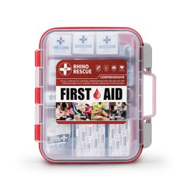 RHINO RESCUE 266 Pieces All-Purpose First Aid Kit, Home & Office Emergency Medical Supplies, Ideal for School, Car, Outdoor, Travel & Camping