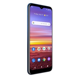 AT&T Prepaid Radiant Max 32 GB, pantalla HD+ de 6.5 pulgadas, teléfono inteligente prepago, azul cobalto