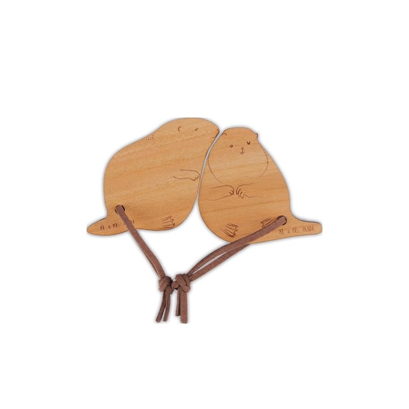 Mr. & Mrs. Panda Couple Keyring Beaver in Love, neutral