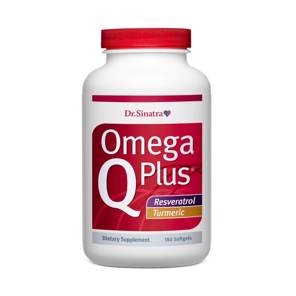Dr. Sinatra Omega Q Plus Resveratrol and Turmeric - Omega-3 Supplement with CoQ10 Support for Healthy Blood Flow and Healthy Inflammatory Response (90 Day Supply)