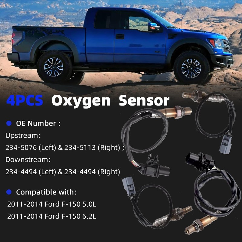 A-tnewb 4PCS Oxygen O2 Sensor 4PCS Fit for 2011-2014 Ford