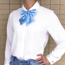SYAYA Women's Bow Tie, Ladies Bowtie for Lady Uniform, Lolita or Cosplay T-shirt Accessory, for Graduation or Homecoming W-B1 (Sky Blue)