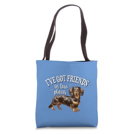 Funny Friends In Low Places Dapple Dachshund Lover Tote Bag
