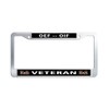 Operations Enduring Freedom (OEF) Iraqi Freedom (OIF) Veteran License Plate Frames, Us Military Aluminum Metal License Plate Frames Holder with Screw Caps