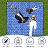 PICYALO Outdoor Picnic Blanket Blue Floral 80"x80" Large Sandproof Beach