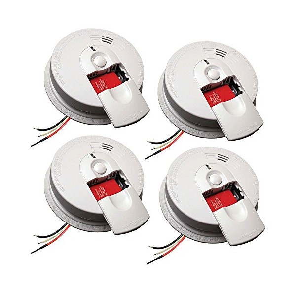 Kidde 21007588 Hardwired Interconnectable 120-Volt Smoke Alarm with Battery Backup,