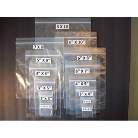 Clear Ziplock Bags 5"x8" 2mil X 1000 Baggies