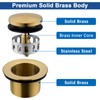 Anpean Brass Tip-Toe Tub Drain Kit with Basket Strainer and