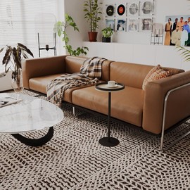 ZEXVIDA Round Drink Table,Small Pedestal Table,Small Round Side Table for Small Spaces,Martini Table for Living Room, Bedroom, Bathroom,Balcony (Oak)