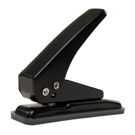 PAVO Premium"20 Sheet Capacity" 1-Hole Puncher with Lock - Black