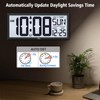 WallarGe Backlight Digital Wall Clock Battery Operated - with Temperature