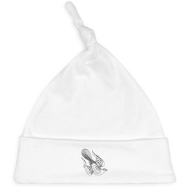Azeeda 'Calligraphy Dove' Baby Beanie Hat (BH00030566) White