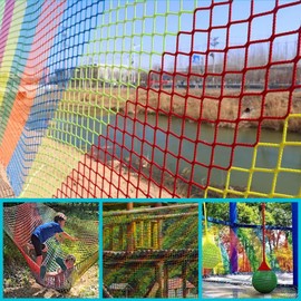 Bunifa Climbing Cargo Net for Kids Outdoor Balcony Safety Net Rope Netting Playground Climbing Net Stairway Railing Safety Net for Children Pets Toys Knotless Polyester Sports Netting