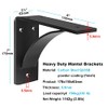 MOUNTAIN_ARK 2 Pack Heavy Duty Steel Mantel Brackets, 7" x