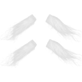 MHFOOU Self Adhesive Fake Eyebrows, 2 Pairs Santa Costume White Eyebrows, White Bushy Eyebrows Facial Hair Cosplay Props