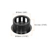 MECCANIXITY 64PCS 15mm(9/16") Black Plastic Hole Plugs, Flush Type Panel