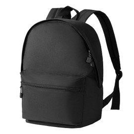 Alroeehi Backpack for School Classic basic backpack Unisex Elementary/junior high school Bag Sports Lightweight One day trip Casual Waterproof kids Backpack 16" (1, black)