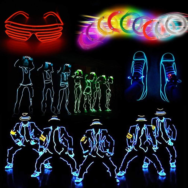 Flexible Neon Lighting Wire Rope Light Cord EL Cable Wire