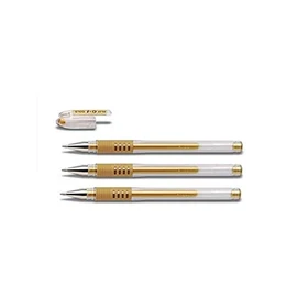 Pilot G1 Grip Gel Pen 1.0 mm Tip Gold Ink (Set of 3 - Supplied Loose)