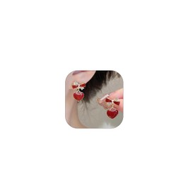 Bow Earrings for Women Gold Bow Stud Earrings Dainty Bowknot Earrings Long Tassel Bow Dangle Earrings Sparkly Rhinestone Drop Earrings Christmas Gifts Stocking Stuffers for Women