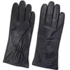 ZLUXURQ Luxury Italian Soft Leather Gloves for Women in Black