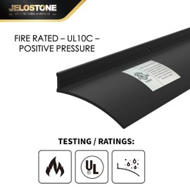 JELOSTONE 40" L x 2.5" W Commercial Grade Door Rain Drip Guard (Black)- UL Rated Over Door and Window Drip Cap Rain Deflector - Drip Edge Roof Rain Diverter Guards House - JS-346RD, Black Anodized
