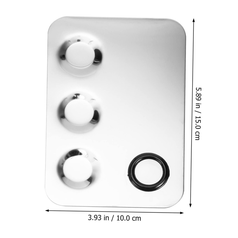 TOVINANNA Essential Makeup Tools 3 Pack Stainless Steel Mixing Palette