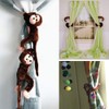 1 Pair Curtain Monkey Tiebacks Hook Curtain Clips Rope Plush