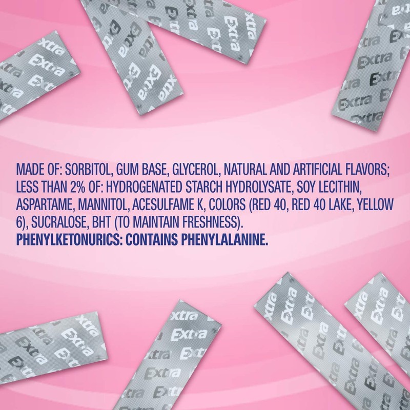 Extra Sugar Free Gum, Classic Bubble, 15 Stick Slim Packs