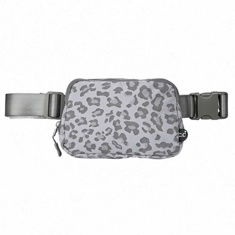 CC Leopard Pattern Belt Bag Fanny Pack - Color: White