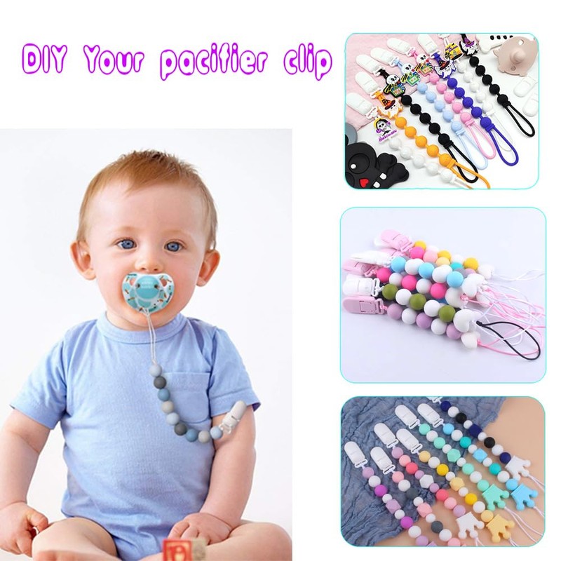 15Pcs Pacifier Clip Holder Plastic Baby Binky Clips for DIY