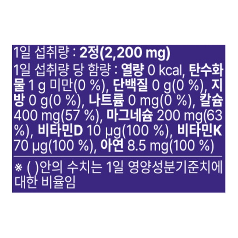 Jonggeun Dang Bone Health Project 365 Calmadia K, 180 Tablets,