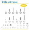 WZHUIDA 600 Pieces M3 M4 M5 M6 Hex Screws and