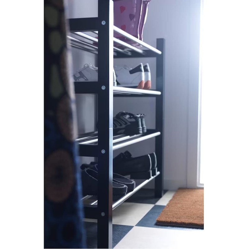 IKEA TJUSIG Shoe Rack_90160956, Black, 79x32x37 cm